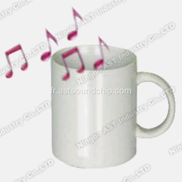 Tasse enregistrable, tasse promotionnelle, tasse en céramique, tasse à musique